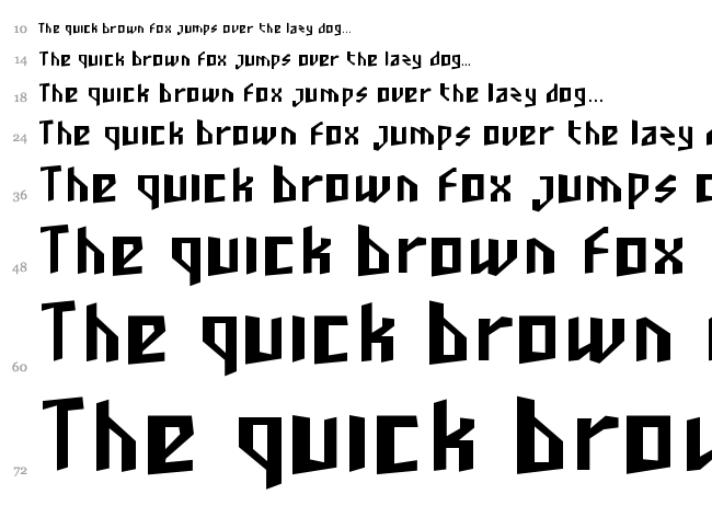 SF Junk Culture font waterfall
